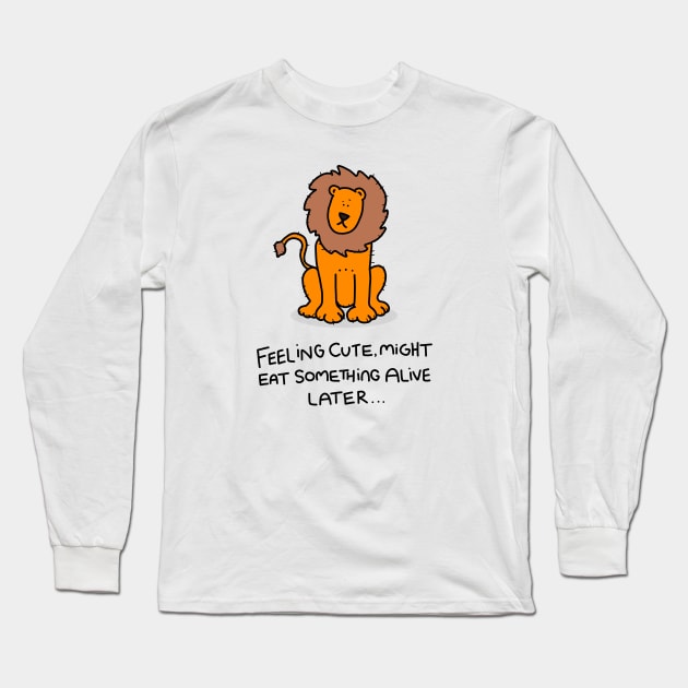 Grumpy Lion Long Sleeve T-Shirt by grumpyanimals